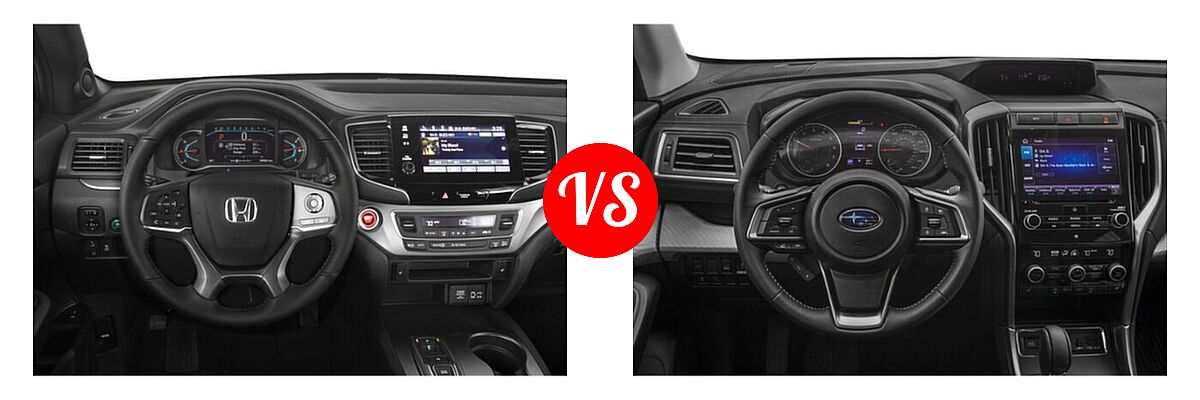 2021 Honda Passport SUV EX-L vs. 2021 Subaru Ascent SUV 8-Passenger - Dashboard Comparison