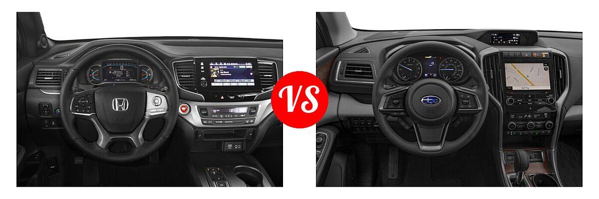 2021 Honda Passport SUV EX-L vs. 2021 Subaru Ascent SUV Touring - Dashboard Comparison