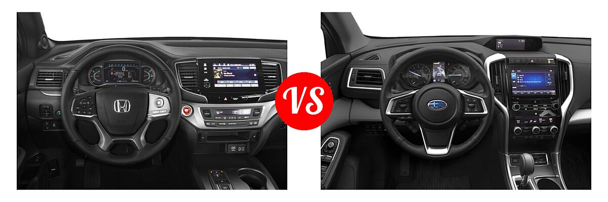 2021 Honda Passport SUV EX-L vs. 2021 Subaru Ascent SUV Limited - Dashboard Comparison