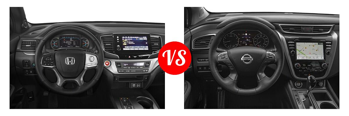 2021 Honda Passport SUV EX-L vs. 2021 Nissan Murano SUV Platinum / SL - Dashboard Comparison