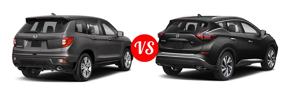 2021 Honda Passport SUV EX-L vs. 2021 Nissan Murano SUV Platinum / SL - Rear Right Comparison