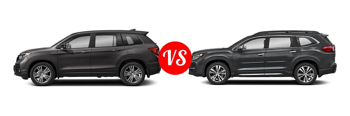 2021 Honda Passport SUV EX-L vs. 2021 Subaru Ascent SUV Touring - Side Comparison