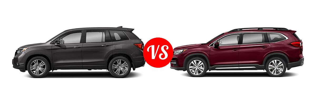 2021 Honda Passport SUV EX-L vs. 2021 Subaru Ascent SUV Limited - Side Comparison