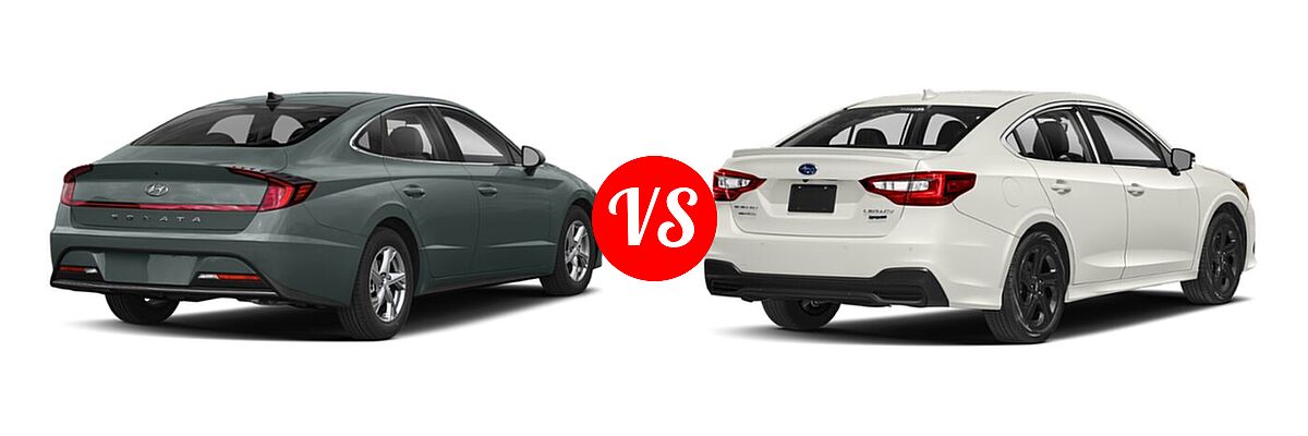 2021 Hyundai Sonata Sedan SE vs. 2021 Subaru Legacy Sedan Sport - Rear Right Comparison
