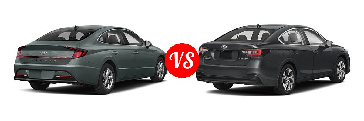 2021 Hyundai Sonata Sedan SE vs. 2021 Subaru Legacy Sedan Premium - Rear Right Comparison
