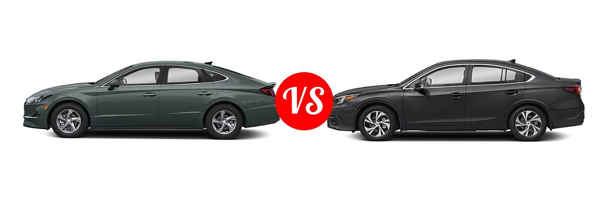 2021 Hyundai Sonata Sedan SE vs. 2021 Subaru Legacy Sedan Premium - Side Comparison