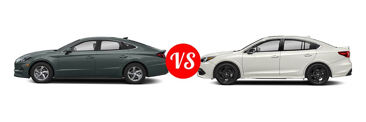 2021 Hyundai Sonata Sedan SE vs. 2021 Subaru Legacy Sedan Sport - Side Comparison