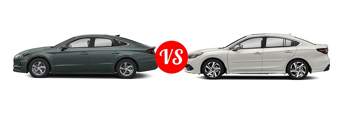 2021 Hyundai Sonata Sedan SE vs. 2021 Subaru Legacy Sedan Limited - Side Comparison