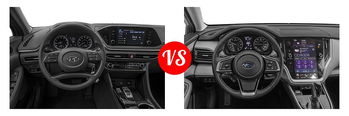 2021 Hyundai Sonata Sedan SE vs. 2021 Subaru Legacy Sedan Premium - Dashboard Comparison