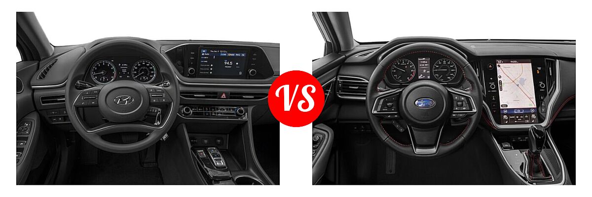 2021 Hyundai Sonata Sedan SE vs. 2021 Subaru Legacy Sedan Sport - Dashboard Comparison