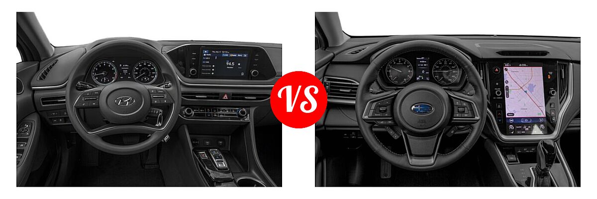 2021 Hyundai Sonata Sedan SE vs. 2021 Subaru Legacy Sedan Limited - Dashboard Comparison