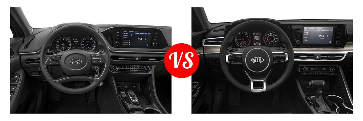 2021 Hyundai Sonata Sedan SE vs. 2021 Kia K5 Sedan EX - Dashboard Comparison