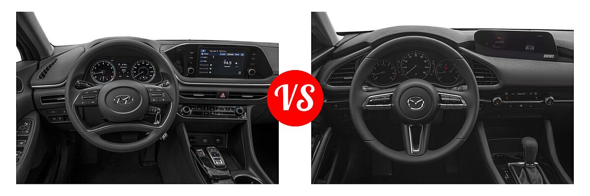 2021 Hyundai Sonata Sedan SE vs. 2021 Mazda 2 Sedan Select - Dashboard Comparison