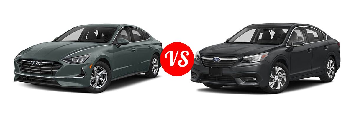 2021 Hyundai Sonata Sedan SE vs. 2021 Subaru Legacy Sedan Premium - Front Left Comparison