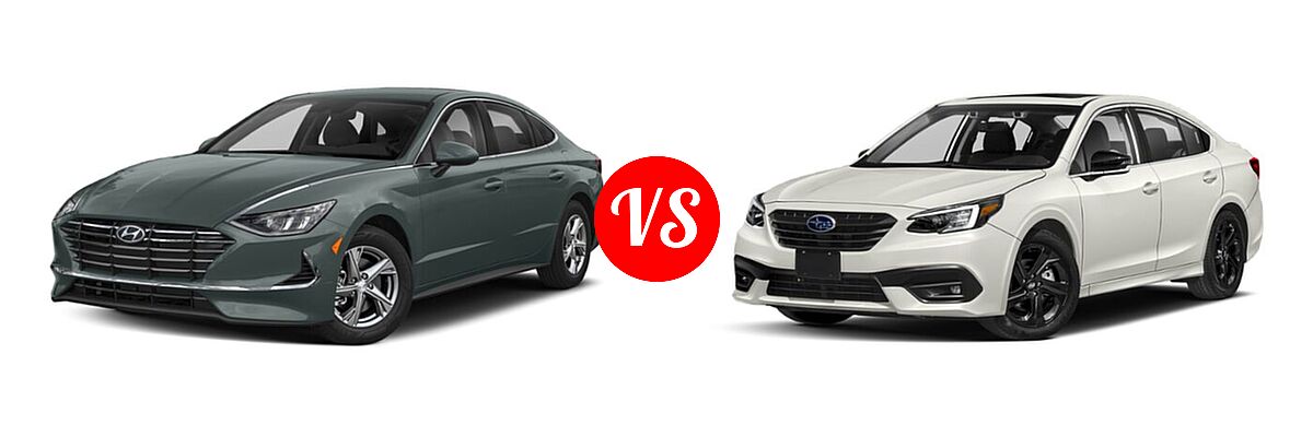 2021 Hyundai Sonata Sedan SE vs. 2021 Subaru Legacy Sedan Sport - Front Left Comparison