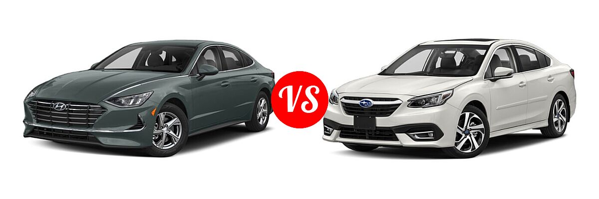 2021 Hyundai Sonata Sedan SE vs. 2021 Subaru Legacy Sedan Limited - Front Left Comparison