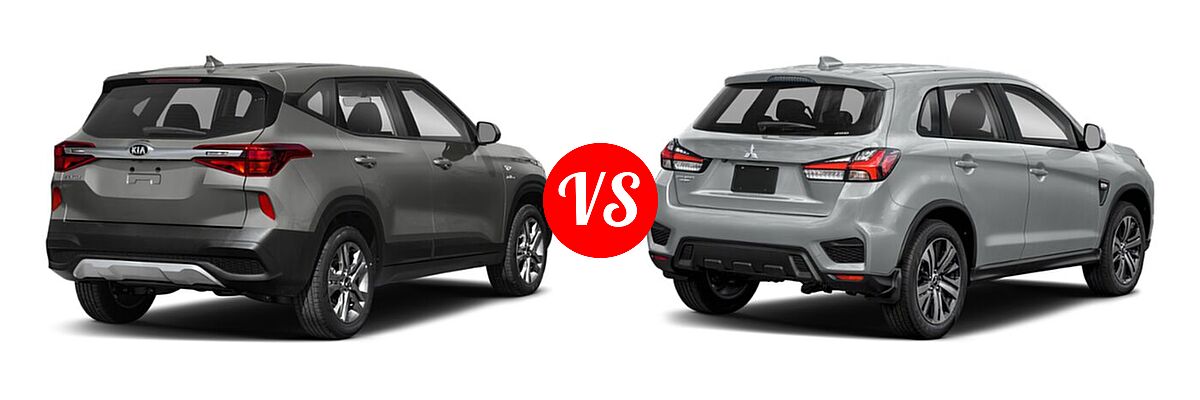 2021 Kia Seltos SUV LX vs. 2021 Mitsubishi Outlander Sport SUV S - Rear Right Comparison