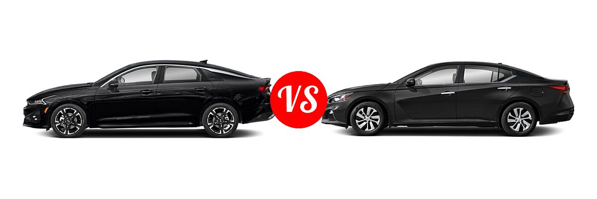 2021 Kia K5 Sedan GT-Line vs. 2021 Nissan Altima Sedan 2.5 S - Side Comparison