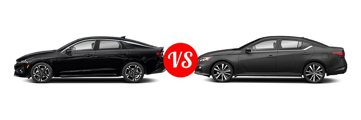 2021 Kia K5 Sedan GT-Line vs. 2021 Nissan Altima Sedan 2.0 SR / 2.5 SR - Side Comparison