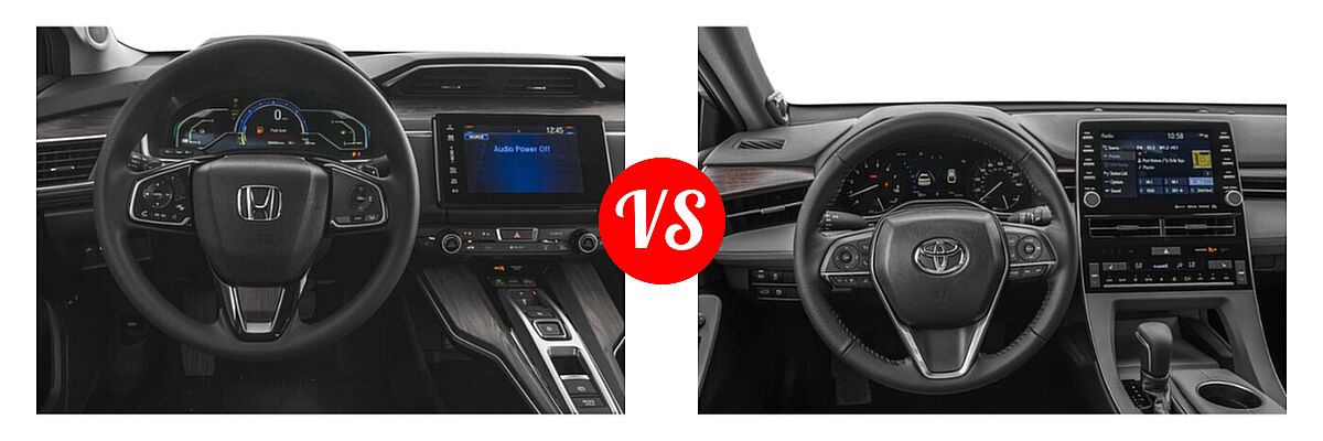 2021 Honda Clarity Sedan PHEV Sedan vs. 2021 Toyota Avalon Sedan XLE - Dashboard Comparison