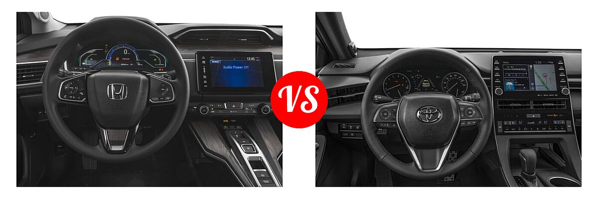 2021 Honda Clarity Sedan PHEV Sedan vs. 2021 Toyota Avalon Sedan Touring - Dashboard Comparison