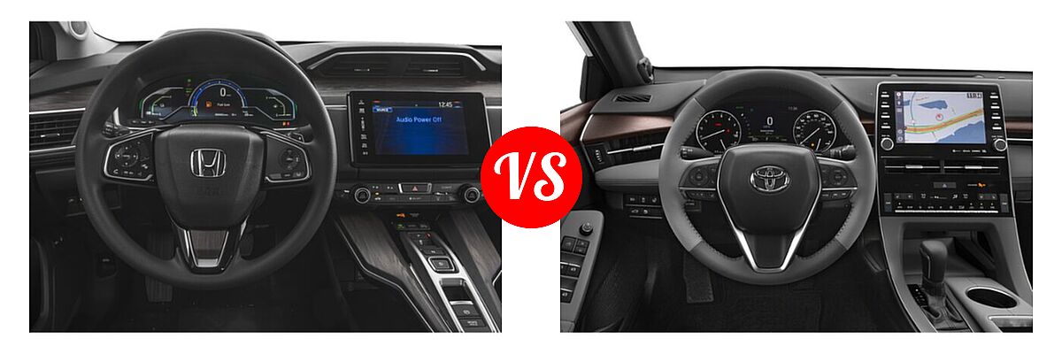 2021 Honda Clarity Sedan PHEV Sedan vs. 2021 Toyota Avalon Sedan Limited - Dashboard Comparison