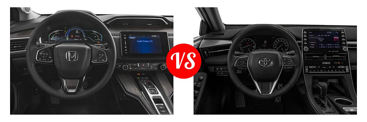 2021 Honda Clarity Sedan PHEV Sedan vs. 2021 Toyota Avalon Sedan XSE Nightshade - Dashboard Comparison