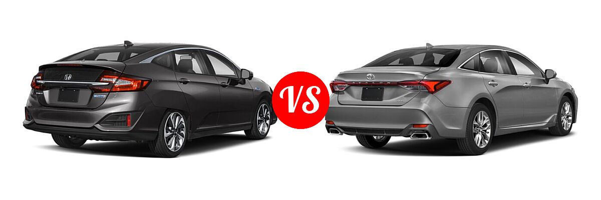 2021 Honda Clarity Sedan PHEV Sedan vs. 2021 Toyota Avalon Sedan XLE - Rear Right Comparison