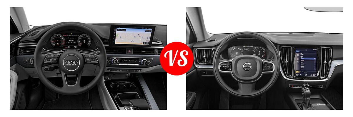 2021 Audi A4 allroad Wagon Premium / Prestige vs. 2021 Volvo V60 Cross Country Wagon T5 AWD - Dashboard Comparison