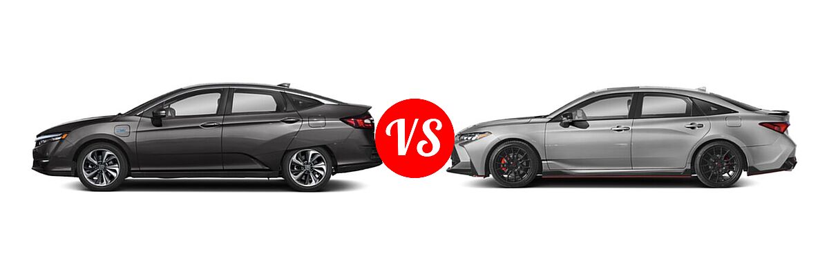 2021 Honda Clarity Sedan PHEV Sedan vs. 2021 Toyota Avalon Sedan TRD - Side Comparison