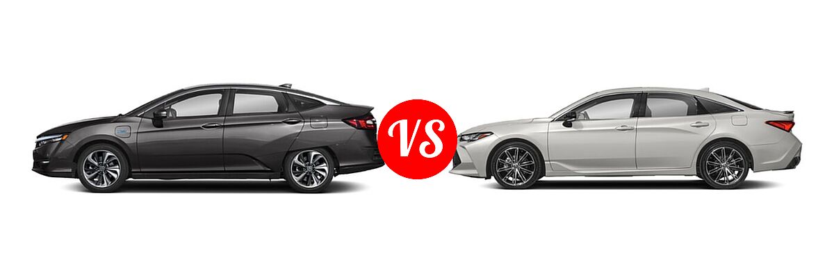 2021 Honda Clarity Sedan PHEV Sedan vs. 2021 Toyota Avalon Sedan Touring - Side Comparison