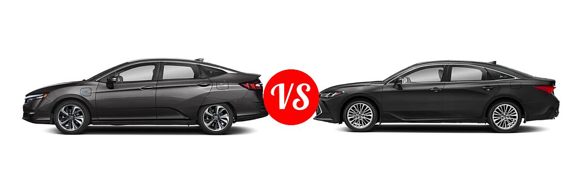 2021 Honda Clarity Sedan PHEV Sedan vs. 2021 Toyota Avalon Sedan Limited - Side Comparison