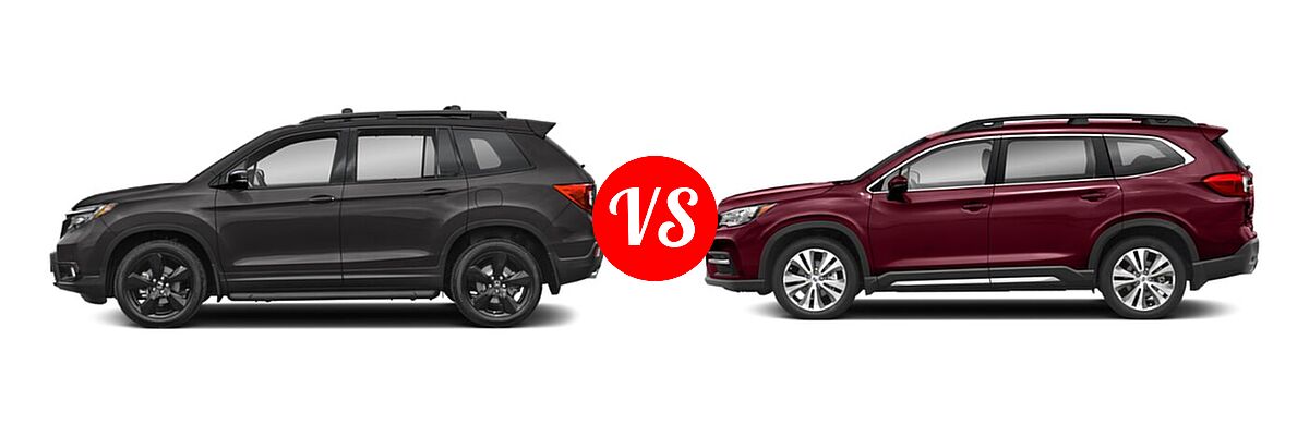 2021 Honda Passport SUV Elite vs. 2021 Subaru Ascent SUV Limited - Side Comparison