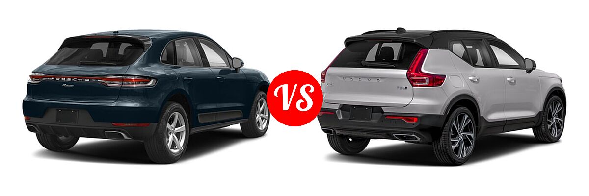 2020 Porsche Macan SUV AWD / S / Turbo vs. 2019 Volvo XC40 SUV R-Design - Rear Right Comparison