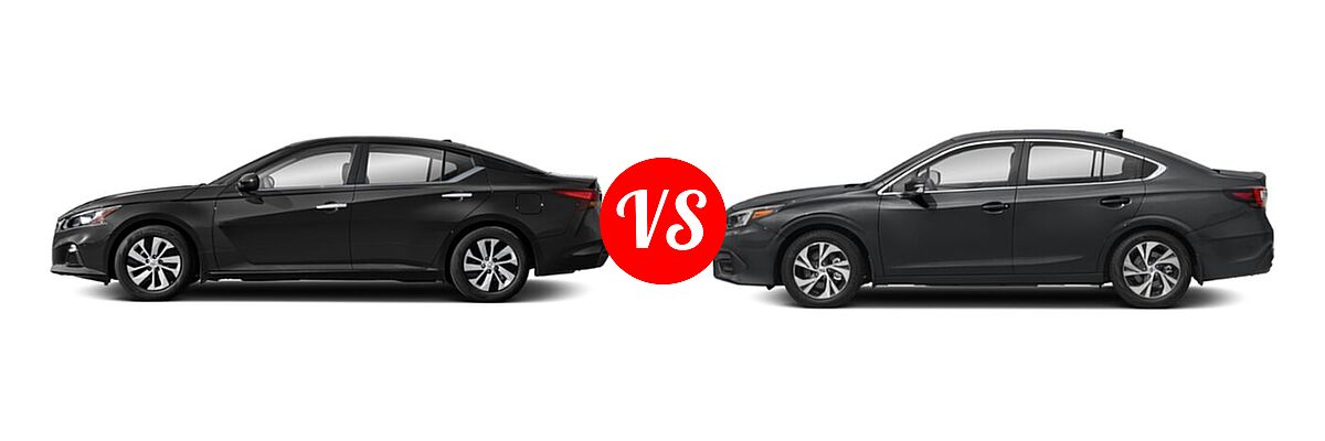 2021 Nissan Altima Sedan 2.5 S vs. 2021 Subaru Legacy Sedan Premium - Side Comparison