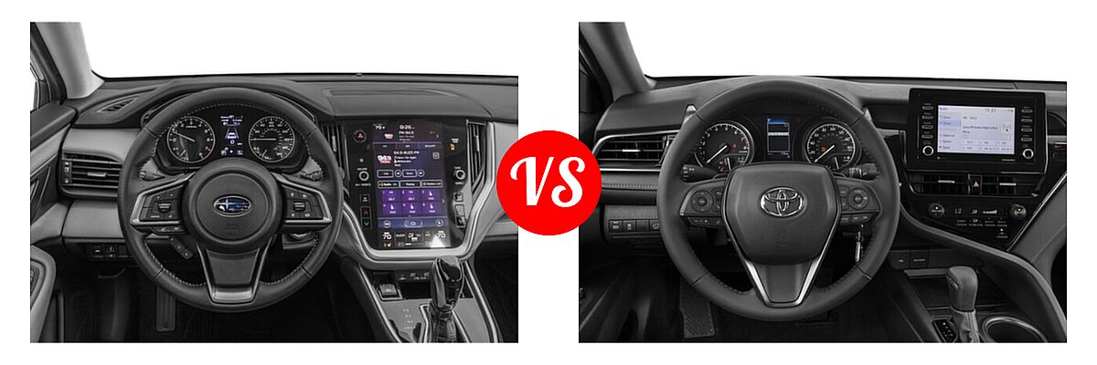 2021 Subaru Legacy Sedan Premium vs. 2021 Toyota Camry Sedan SE - Dashboard Comparison