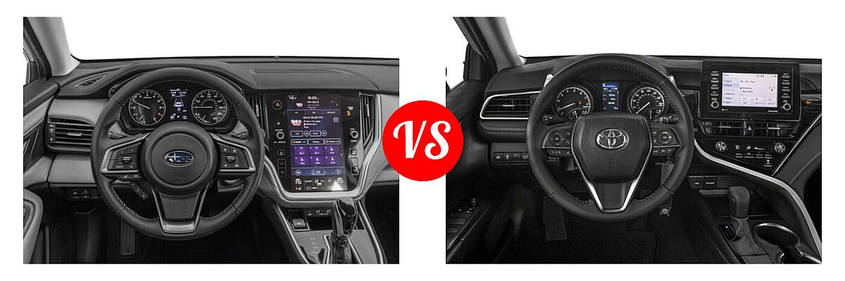 2021 Subaru Legacy Sedan Premium vs. 2021 Toyota Camry Sedan SE Nightshade - Dashboard Comparison