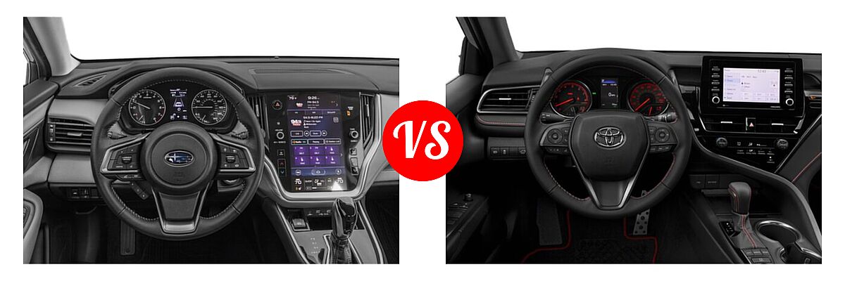2021 Subaru Legacy Sedan Premium vs. 2021 Toyota Camry Sedan TRD V6 - Dashboard Comparison