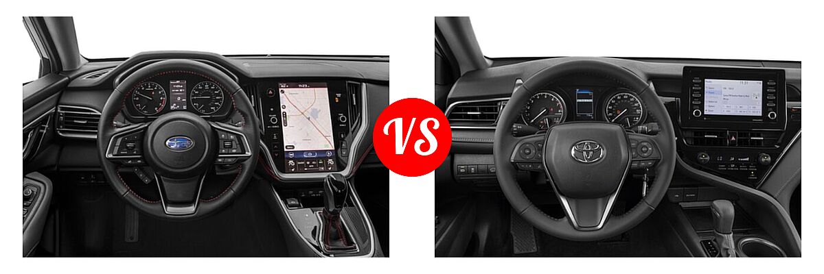 2021 Subaru Legacy Sedan Sport vs. 2021 Toyota Camry Sedan SE - Dashboard Comparison