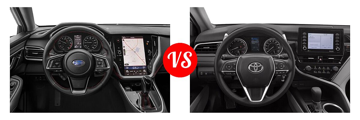 2021 Subaru Legacy Sedan Sport vs. 2021 Toyota Camry Sedan LE - Dashboard Comparison
