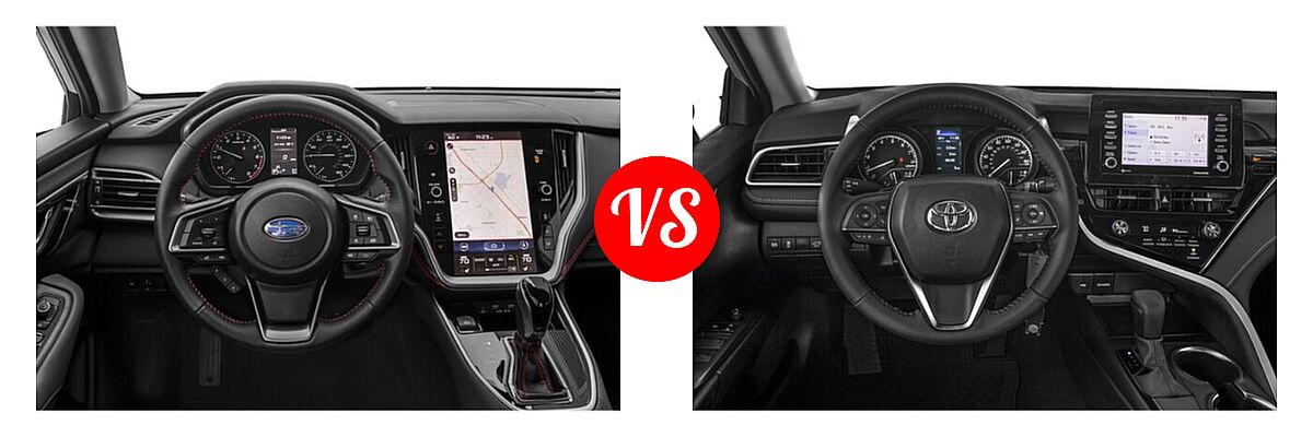 2021 Subaru Legacy Sedan Sport vs. 2021 Toyota Camry Sedan SE Nightshade - Dashboard Comparison
