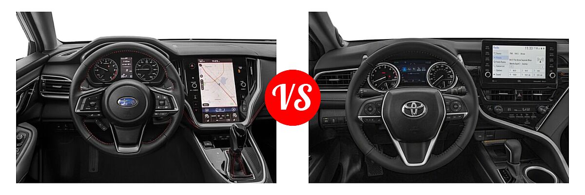 2021 Subaru Legacy Sedan Sport vs. 2021 Toyota Camry Sedan XLE / XLE V6 - Dashboard Comparison