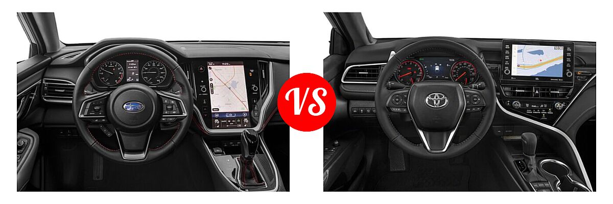 2021 Subaru Legacy Sedan Sport vs. 2021 Toyota Camry Sedan XSE / XSE V6 - Dashboard Comparison