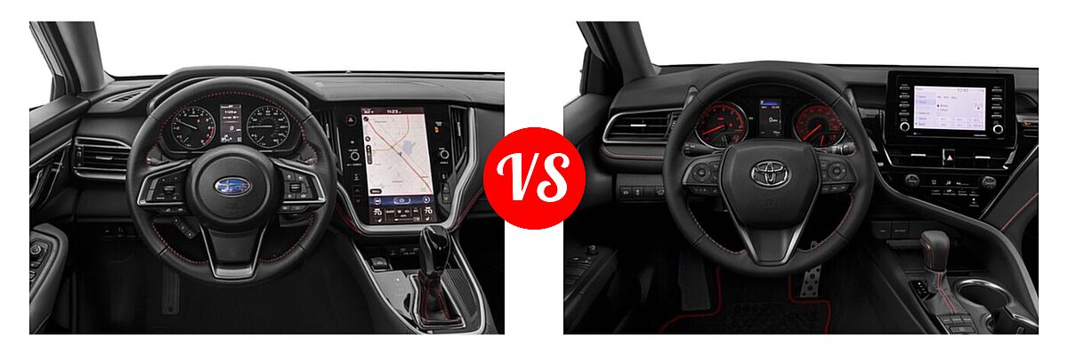 2021 Subaru Legacy Sedan Sport vs. 2021 Toyota Camry Sedan TRD V6 - Dashboard Comparison
