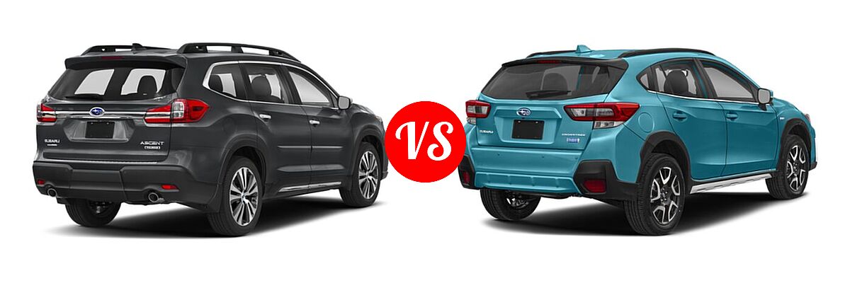 2021 Subaru Ascent SUV Touring vs. 2021 Subaru Crosstrek SUV Hybrid CVT - Rear Right Comparison