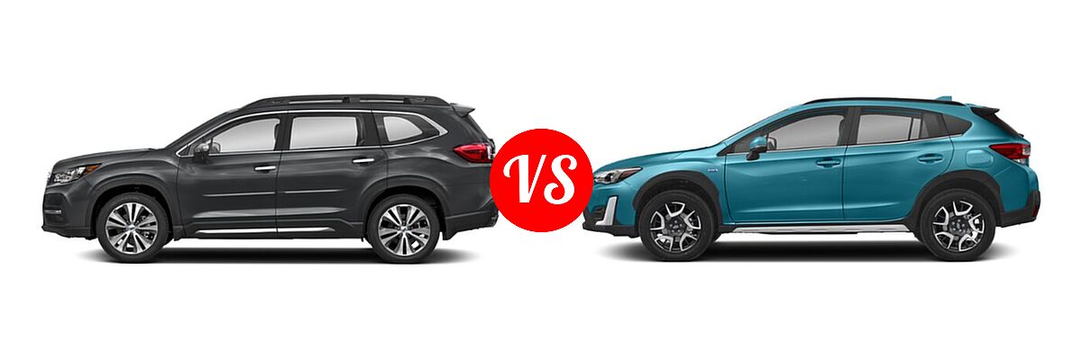2021 Subaru Ascent SUV Touring vs. 2021 Subaru Crosstrek SUV Hybrid CVT - Side Comparison