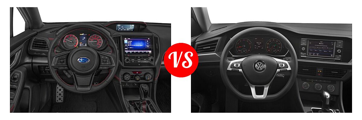 2021 Subaru Impreza Sedan Sport vs. 2021 Volkswagen Jetta Sedan S / SE / SEL / SEL Premium - Dashboard Comparison