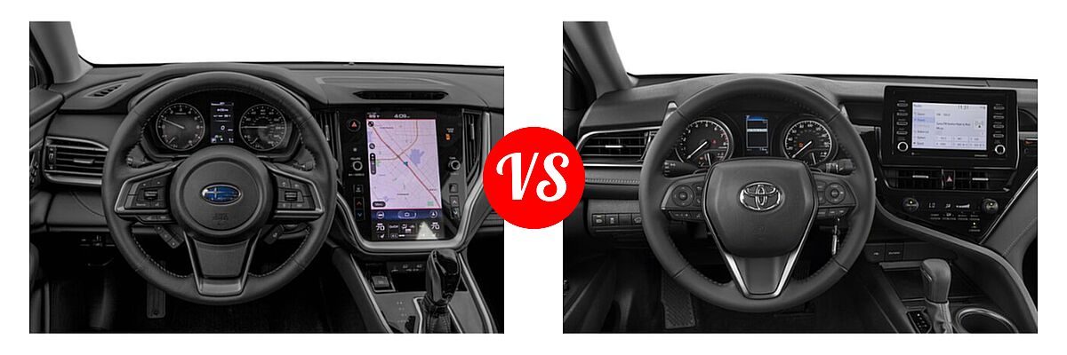 2021 Subaru Legacy Sedan Limited vs. 2021 Toyota Camry Sedan SE - Dashboard Comparison