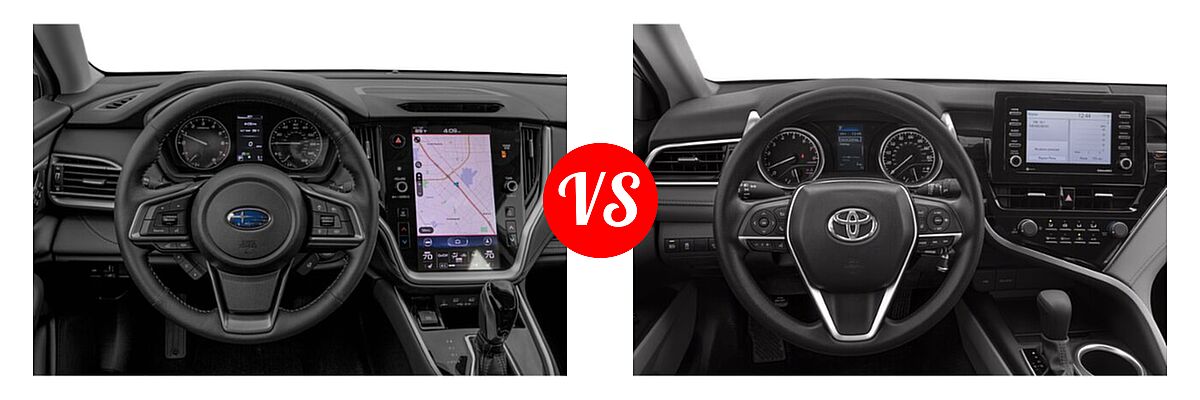 2021 Subaru Legacy Sedan Limited vs. 2021 Toyota Camry Sedan LE - Dashboard Comparison