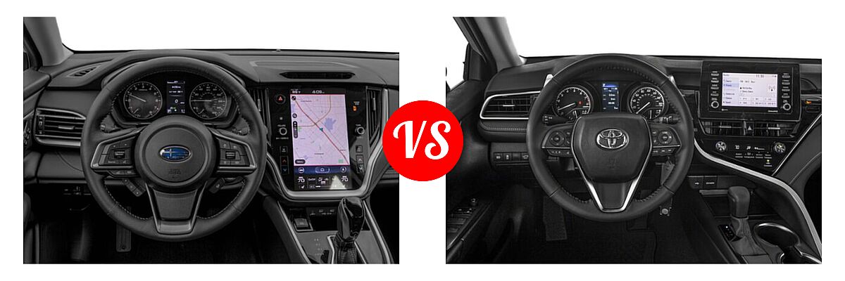 2021 Subaru Legacy Sedan Limited vs. 2021 Toyota Camry Sedan SE Nightshade - Dashboard Comparison